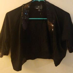 Black squeinced jacket/sweater
